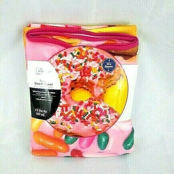 Mainstays Other - Mainstays Donut Round Towel Beach Doughnut NWT